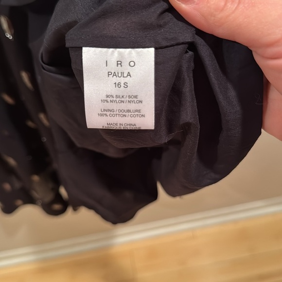 Iro Paris Paula Metallic Tie Front dress Fr36/US 4 - Picture 6 of 7